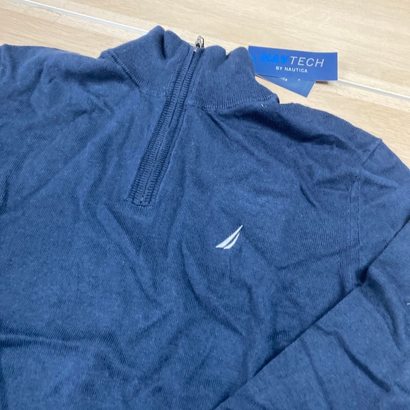 Nautica SR3704 Quarter Zip Sweater Blue Size SMALL - Picture 5 of 7